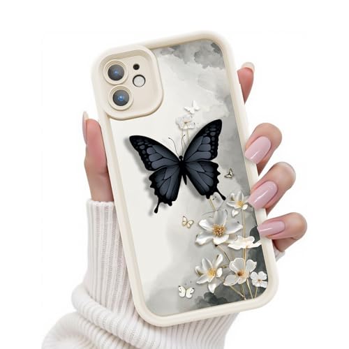 Kuafcase für iPhone 11 Hülle, Silikon Handyhülle mit Seidig-Weicher Berühren Kameraschutz, Stoßfeste Kratzfeste Schutzhülle für iPhone 11 Case, Butterfly Weiße Kuafcase für iPhone 11 Hülle, Silikon Handyhülle mit Seidig-Weicher Berühren Kameraschutz, Stoßfeste Kratzfeste Schutzhülle für iPhone 11 Case, Butterfly Weiße von Kuafcase