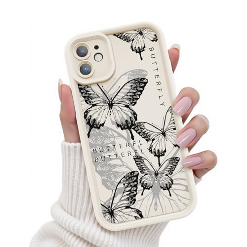 Kuafcase für iPhone 11 Hülle, Silikon Handyhülle mit Seidig-Weicher Berühren Kameraschutz, Stoßfeste Kratzfeste Schutzhülle für iPhone 11 Case, Butterfly Weiße Kuafcase für iPhone 11 Hülle, Silikon Handyhülle mit Seidig-Weicher Berühren Kameraschutz, Stoßfeste Kratzfeste Schutzhülle für iPhone 11 Case, Butterfly Weiße von Kuafcase