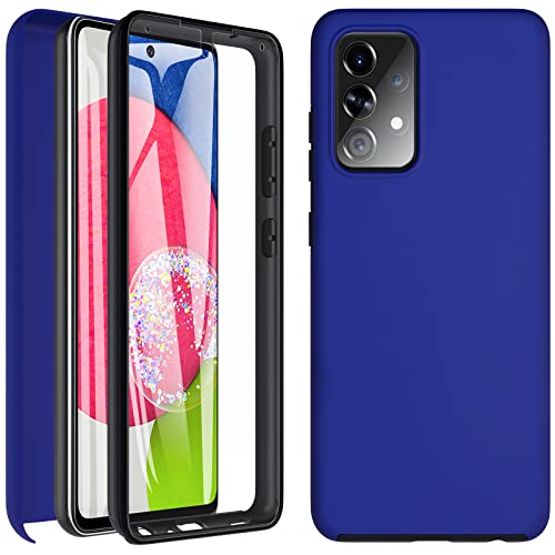 Hülle für Samsung Galaxy A52 A52S 4/5G Samsung A52s Enterprise Edition, Ultra Dünn Handyhülle 360 Grad Schutz Schutzhülle Full Body Slim Hülle mit Displayschutzfolie PC Case für Samsung A52 A52S Blue von Kuaguozhe