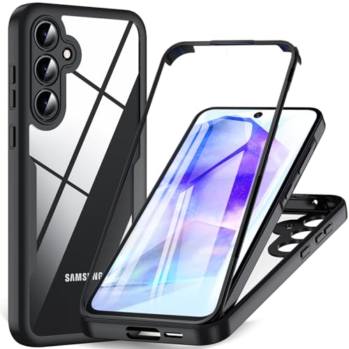 Kuaguozhe für Samsung Galaxy A55 5G Hülle, Samsung A55 Hülle mit Integriertem Displayschutz, 360 Grad Rundumschutz Schutzhülle Silikon Case Stoßfest Handyhülle für Samsung Galaxy A55 5G (Schwarz) Kuaguozhe für Samsung Galaxy A55 5G Hülle, Samsung A55 Hülle mit Integriertem Displayschutz, 360 Grad Rundumschutz Schutzhülle Silikon Case Stoßfest Handyhülle für Samsung Galaxy A55 5G (Schwarz) von Kuaguozhe