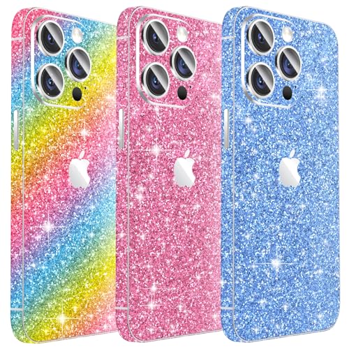 Kucheed 3 Stück Funkelnder Skin Schutz für das iPhone, Glitzernder Aufkleber mit Vollflächigen Kanten, Glänzender Rückenschutz/Luxuriöse Hüllen/Bling Telefondekorationen für iPhone 15 Pro Kucheed 3 Stück Funkelnder Skin Schutz für das iPhone, Glitzernder Aufkleber mit Vollflächigen Kanten, Glänzender Rückenschutz/Luxuriöse Hüllen/Bling Telefondekorationen für iPhone 15 Pro von Kucheed