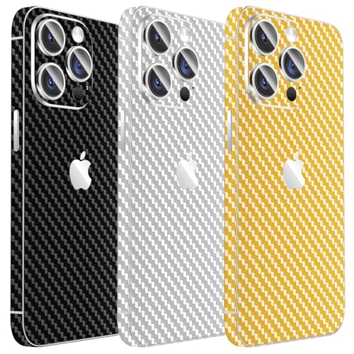 Kucheed 3 Stück Funkelnder Skin Schutz für iPhone, Glänzend Faser Genarbter Aufkleber für die Kanten, Passgenauer Rückenschutz/Luxus-Hüllen/Glitzernde Handy Dekorationen für iPhone 16 Pro Max Kucheed 3 Stück Funkelnder Skin Schutz für iPhone, Glänzend Faser Genarbter Aufkleber für die Kanten, Passgenauer Rückenschutz/Luxus-Hüllen/Glitzernde Handy Dekorationen für iPhone 16 Pro Max von Kucheed