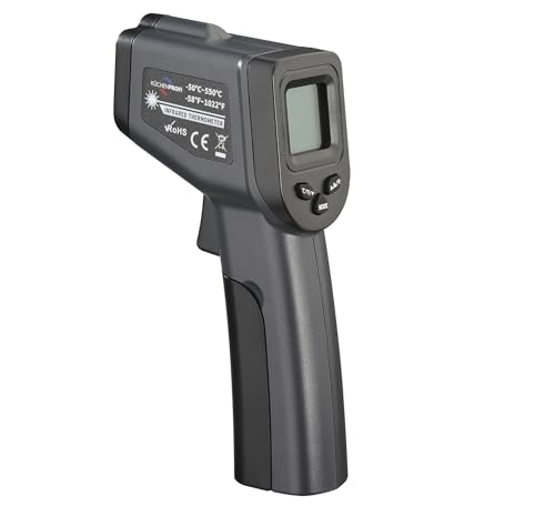 Küchenprofi Infrarot-Thermometer | Messbereich -50 bis 550 °C | Hohe Messgenauigkeit ±2% | Beleuchtetes Display mit Laser-Thermometer | Küchenthermometer | inkl. 2 Batterien & Bedienungsanleitung Küchenprofi Infrarot-Thermometer | Messbereich -50 bis 550 °C | Hohe Messgenauigkeit ±2% | Beleuchtetes Display mit Laser-Thermometer | Küchenthermometer | inkl. 2 Batterien & Bedienungsanleitung von Küchenprofi