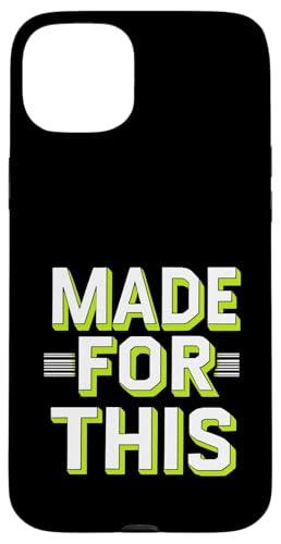 MADE FOR THIS Fett typografisch Hülle für iPhone 15 Plus von Kühnes typografisches Design