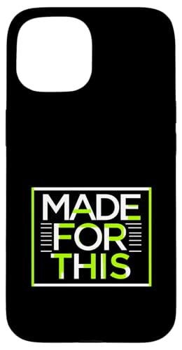MADE FOR THIS Fett typografisch Hülle für iPhone 15 von Kühnes typografisches Design