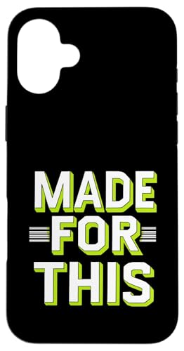 MADE FOR THIS Fett typografisch Hülle für iPhone 16 Plus von Kühnes typografisches Design