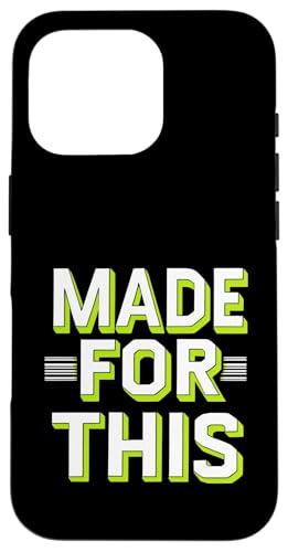 MADE FOR THIS Fett typografisch Hülle für iPhone 16 Pro von Kühnes typografisches Design