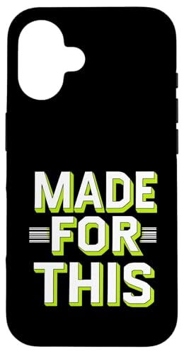 MADE FOR THIS Fett typografisch Hülle für iPhone 16 von Kühnes typografisches Design