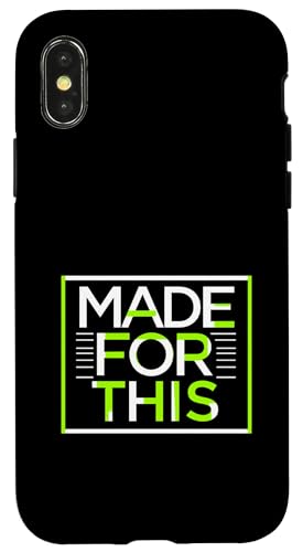 MADE FOR THIS Fett typografisch Hülle für iPhone X/XS von Kühnes typografisches Design