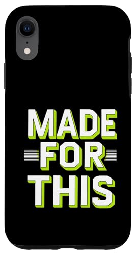 MADE FOR THIS Fett typografisch Hülle für iPhone XR von Kühnes typografisches Design