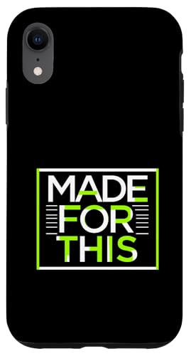 MADE FOR THIS Fett typografisch Hülle für iPhone XR von Kühnes typografisches Design