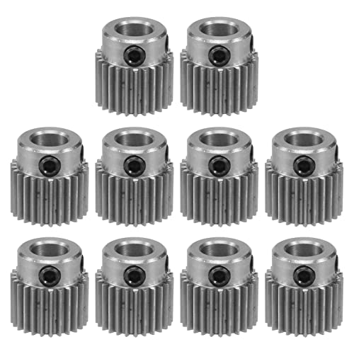 Kueohse 10 StüCke Extruder Wheel Gear 3D Drucker Teile 36 ZäHne Zahnrad Edelstahl Extruder Zahnrad für -10, 10S, S5, 3 Kueohse 10 StüCke Extruder Wheel Gear 3D Drucker Teile 36 ZäHne Zahnrad Edelstahl Extruder Zahnrad für -10, 10S, S5, 3 von Kueohse