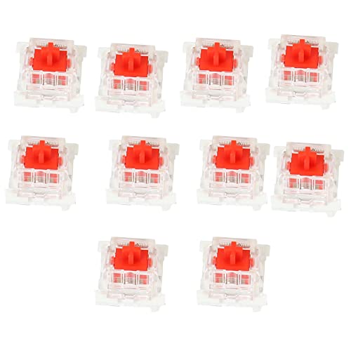 Kueohse 10 StüCke Kunststoff für Kirschrot 3 Pin MX RGB Mechanische Schalter Tastatur von Kueohse