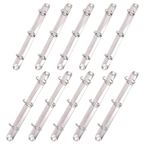 Kueohse 10 Stück A5-Notizbuch mit 3-Ring-Mechanismus, Briefgröße, Löcher 20 mm, Metall-Binder für Lose Blätter, Rückenkämme Kueohse 10 Stück A5-Notizbuch mit 3-Ring-Mechanismus, Briefgröße, Löcher 20 mm, Metall-Binder für Lose Blätter, Rückenkämme von Kueohse