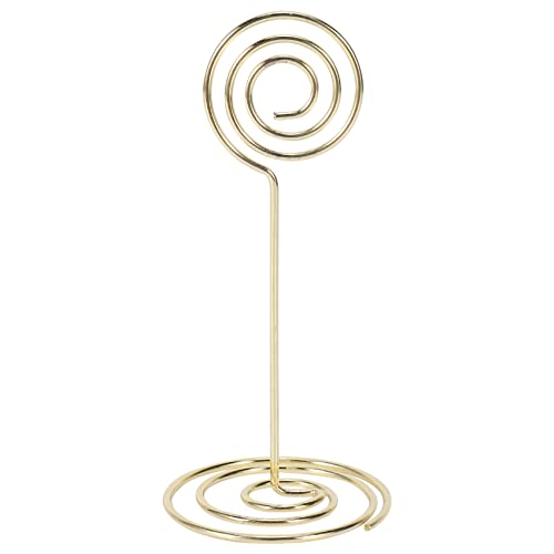 Kueohse 12 Paket Tischnummer Kartenhalter Fotohalter Staender Platz Papier Menue Clips, Kreisform (golden) von Kueohse