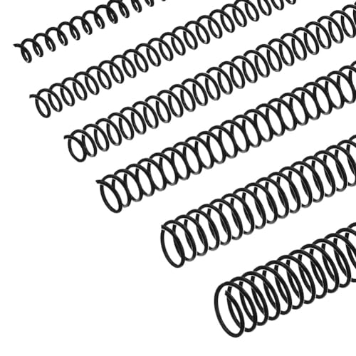 Kueohse 120 Stück Spiralbindungsspulen, Kunststoff-Bindespiralen, Ringe, Spiralbindungsdrahtkämme in Verschiedenen Größen, 4:1-Teilung, Langlebig, Einfache Installation, Einfach zu Verwenden von Kueohse