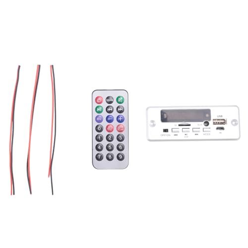 Kueohse 12V Bluetooth MP3 Decoder Board 50W Verstärker DIY Home Digital Audio USB für Lautsprecher Freisprecheinrichtung Kunststoff Silber von Kueohse