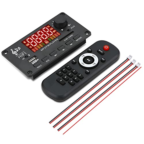 Kueohse 12V VerstäRker Bluetooth 5.0 100W MP3 Decoder Board Anrufaufzeichnung Drahtloses Musik Audio USB TF Radio für Auto(A) von Kueohse