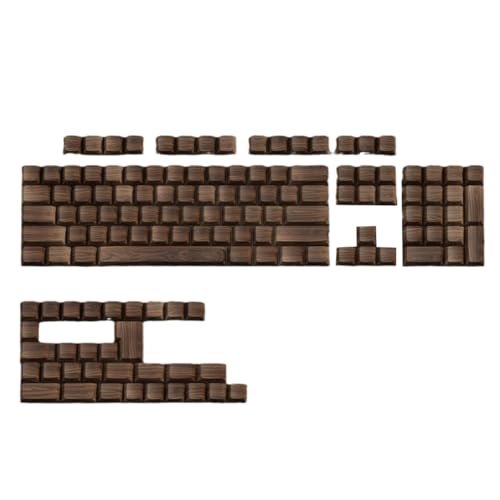 Kueohse 136 Tasten Walnussholzmaserung Tastenkappen Seitlich Bedruckte PBT Tastenkappen Hintergrundbeleuchtung Cherry Profil für Mechanische MX Switch Tastatur Kueohse 136 Tasten Walnussholzmaserung Tastenkappen Seitlich Bedruckte PBT Tastenkappen Hintergrundbeleuchtung Cherry Profil für Mechanische MX Switch Tastatur von Kueohse