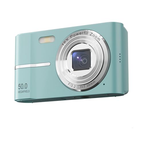 Kueohse 2,4 Retro-Digitalkamera, 4K HD, Kleine Tragbare CMOS-Minikamera, 50 MP, 16-Facher Zoom, Videorecorder-Kamera, Langlebig, Einfach zu Bedienen, Grün Kueohse 2,4 Retro-Digitalkamera, 4K HD, Kleine Tragbare CMOS-Minikamera, 50 MP, 16-Facher Zoom, Videorecorder-Kamera, Langlebig, Einfach zu Bedienen, Grün von Kueohse
