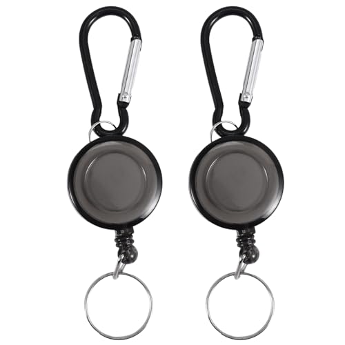 Kueohse 2 STÜCKE ABZEICHENROLLE - RETRACTABLE YOYO SKIPASS ID KARTENHALTER SCHLÜSSELANHÄNGER Farbe: Schwarz Menge: 2St Kueohse 2 STÜCKE ABZEICHENROLLE - RETRACTABLE YOYO SKIPASS ID KARTENHALTER SCHLÜSSELANHÄNGER Farbe: Schwarz Menge: 2St von Kueohse