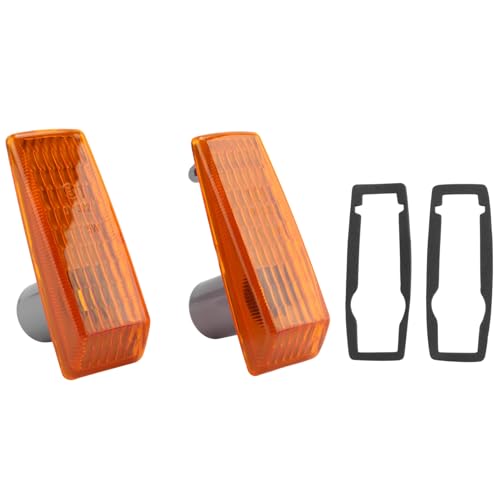Kueohse 2 StüCk Auto KotflüGel Blinker Kontroll Leuchte Repeater Lampen Abdeckung Gelb für W124 R129 W140 W202 W201 von Kueohse