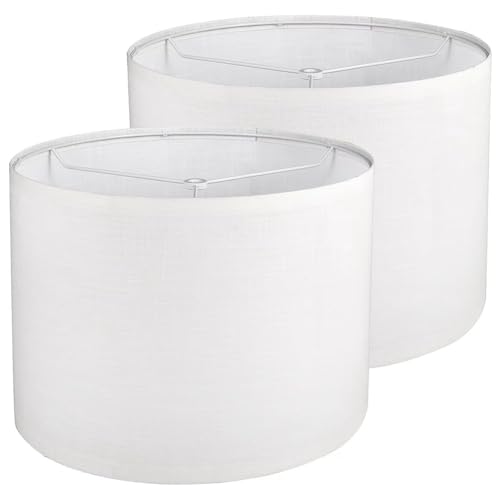Kueohse 2 Stück Lampenschirme, Weiße Lampenschirme für Tischlampen, Stehlampen, Einfache, Ersatzlampenschirme Kueohse 2 Stück Lampenschirme, Weiße Lampenschirme für Tischlampen, Stehlampen, Einfache, Ersatzlampenschirme von Kueohse