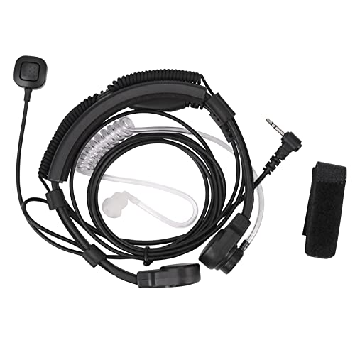Kueohse 2.5mm Kehlkopfmikrofon Ohrhoerer Headset Mic PTT Fuer Walkie Talkie Radio TLKR T5 T80 T60 T6 T8 Talkabout MR350R T6500 von Kueohse