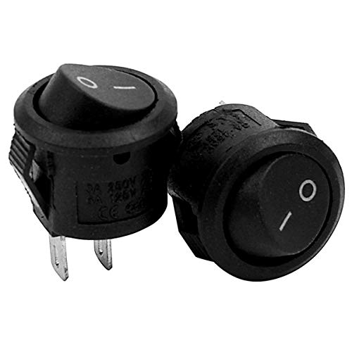 Kueohse 2X ein/Aus Selbstverriegelnde DruckknöPfe Wippschalter Toggle für Auto Auto Boot Schwarz Kueohse 2X ein/Aus Selbstverriegelnde DruckknöPfe Wippschalter Toggle für Auto Auto Boot Schwarz von Kueohse