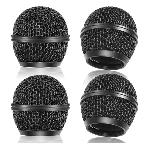 Kueohse 4 Stück Mesh-Mikrofongitterkopf für Kabelloses -Mikrofon und Kabelgebundene Mikrofone, Schwarz Kueohse 4 Stück Mesh-Mikrofongitterkopf für Kabelloses -Mikrofon und Kabelgebundene Mikrofone, Schwarz von Kueohse