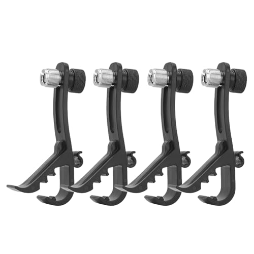 Kueohse 4-Teiliger Mikrofon-Clip, Stoßfester Schlagzeug-Mikrofon-Clip, Universelle Mikrofonklemme, Verstellbares Schlagzeug-Mikrofon-Set und Mikrofonhalter für Mikrofonständer Kueohse 4-Teiliger Mikrofon-Clip, Stoßfester Schlagzeug-Mikrofon-Clip, Universelle Mikrofonklemme, Verstellbares Schlagzeug-Mikrofon-Set und Mikrofonhalter für Mikrofonständer von Kueohse
