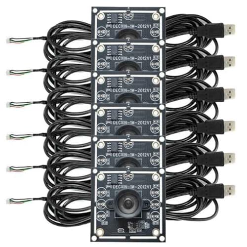 Kueohse 6 Stück 100-Grad-Kameramodul 1 MP OV9732 1280 X 720 USB Kostenloser Treiber Manueller, mit 3 Meter Kabel für WinXP/7/8/10 von Kueohse