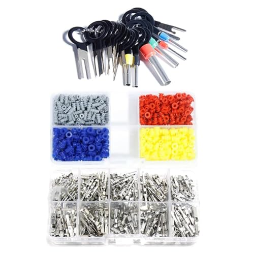 Kueohse 690-Teiliges Crimp-Anschluss-Set für Kfz-Autos, Elektrik, 1-3,5 mm, für Motorrad- und ATV-Kabel, Stecker/Buchse, Crimp-Set Kueohse 690-Teiliges Crimp-Anschluss-Set für Kfz-Autos, Elektrik, 1-3,5 mm, für Motorrad- und ATV-Kabel, Stecker/Buchse, Crimp-Set von Kueohse