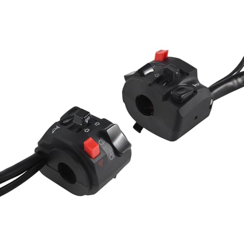 Kueohse 7/8 22Mm ATV Motorrad Lenker Steuerschalter Links Rechts für Hupenknopf Blinker Nebelscheinwerfer Warnleuchte Kueohse 7/8 22Mm ATV Motorrad Lenker Steuerschalter Links Rechts für Hupenknopf Blinker Nebelscheinwerfer Warnleuchte von Kueohse