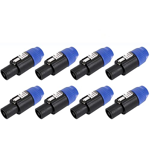 Kueohse 8 Pack Audio Kabel Adapter Stecker, 4 Poliger Audio Lautsprecher Stecker, Drehung Verschluss, Kompatibel mit Speakon NL4FC, NL4FX, NLT4X Kueohse 8 Pack Audio Kabel Adapter Stecker, 4 Poliger Audio Lautsprecher Stecker, Drehung Verschluss, Kompatibel mit Speakon NL4FC, NL4FX, NLT4X von Kueohse