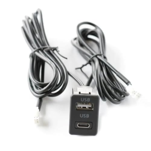 Kueohse Auto-Armaturenbrett-Halterung, USB + Typ-C-Anschluss, Schnittstellen-Verlängerungskabel, Adapter, Auto-Armaturenbrett, Fahrzeugnavigation, USB-Buchse Kueohse Auto-Armaturenbrett-Halterung, USB + Typ-C-Anschluss, Schnittstellen-Verlängerungskabel, Adapter, Auto-Armaturenbrett, Fahrzeugnavigation, USB-Buchse von Kueohse
