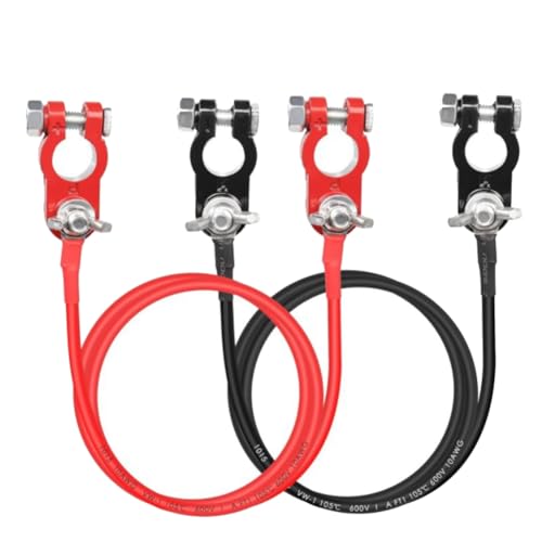 Kueohse Batterieanschlusskabel, 10 AWG, Autobatteriekabel, Aluminiumlegierung, Anschlussklemme für Automobil, Marine, Solar, Wohnmobil, Motorrad Kueohse Batterieanschlusskabel, 10 AWG, Autobatteriekabel, Aluminiumlegierung, Anschlussklemme für Automobil, Marine, Solar, Wohnmobil, Motorrad von Kueohse