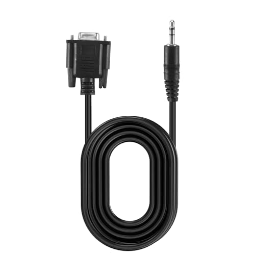 Kueohse DB9 9 Poliges VGA Buchsen Kabel, DB 9 Buchse Auf TRS 3,5 Mm Klinken Stecker (1/8) TRS Stereo Stecker Serielles Daten Kabel (6 Fuß) von Kueohse