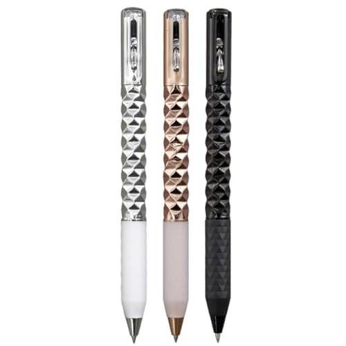 Kueohse Geometrischer Metall-Knisterstift Fidget, Stressabbau-Metallformverschiebungs-Switchpen, 0,5 mm Einziehbarer Gelstift, Mehrfarbig Kueohse Geometrischer Metall-Knisterstift Fidget, Stressabbau-Metallformverschiebungs-Switchpen, 0,5 mm Einziehbarer Gelstift, Mehrfarbig von Kueohse