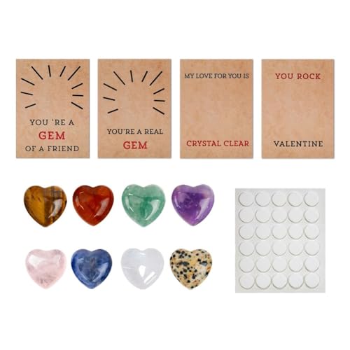 Kueohse Geschenke zum Valentinstag, 24er-Pack, Valentinstagskarten, Herzförmige Kristalle, Geschenke für Kinder – Geschenkaustausch zum Valentinstag Kueohse Geschenke zum Valentinstag, 24er-Pack, Valentinstagskarten, Herzförmige Kristalle, Geschenke für Kinder – Geschenkaustausch zum Valentinstag von Kueohse