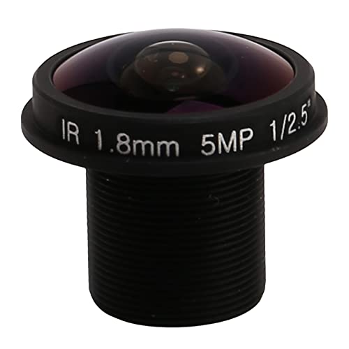 Kueohse HD Fisheye CCTV-Objektiv 5MP 1,8 mm M12 * 0,5 Halterung 1/2,5 F2.0 180 Grad Fuer Videoueberwachung Kamera CCTV-Objektive von Kueohse