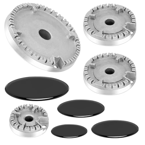 Kueohse Herdhut-Set, Verbesserter Herddeckel, Backofen-Gasherd, Brennerkrone, Flammenkappe, Gasbrenner-Flammenkappe, Passend für die Meisten Gasherdbrenner Kueohse Herdhut-Set, Verbesserter Herddeckel, Backofen-Gasherd, Brennerkrone, Flammenkappe, Gasbrenner-Flammenkappe, Passend für die Meisten Gasherdbrenner von Kueohse