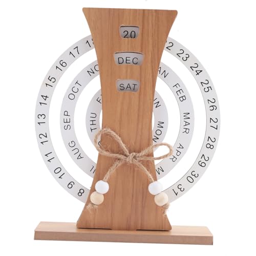 Kueohse Holzkalender, Dekoration für die Veranda zu Hause, Dekoration für Den Schreibtisch im Büro, Manuell Drehbarer Schreibtischkalender, Süßes Haus, Einfach zu Installieren, Einfach zu Verwenden, C Kueohse Holzkalender, Dekoration für die Veranda zu Hause, Dekoration für Den Schreibtisch im Büro, Manuell Drehbarer Schreibtischkalender, Süßes Haus, Einfach zu Installieren, Einfach zu Verwenden, C von Kueohse