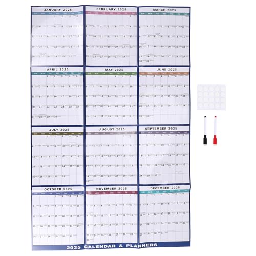 Kueohse Löschbarer Whiteboard-Kalender, Monats- und Wochenplaner, Transparente 12-Monats-Nass-Trocken-Tafel für die Wand, Zuhause, Büro, Wiederverwendbar Kueohse Löschbarer Whiteboard-Kalender, Monats- und Wochenplaner, Transparente 12-Monats-Nass-Trocken-Tafel für die Wand, Zuhause, Büro, Wiederverwendbar von Kueohse