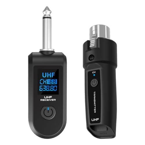 Kueohse Neues Drahtloses Mikrofon, UHF Wireless XLR Sender und Empfänger für Dynamische Mikrofone, Audiomixer, PA-Systeme Kueohse Neues Drahtloses Mikrofon, UHF Wireless XLR Sender und Empfänger für Dynamische Mikrofone, Audiomixer, PA-Systeme von Kueohse