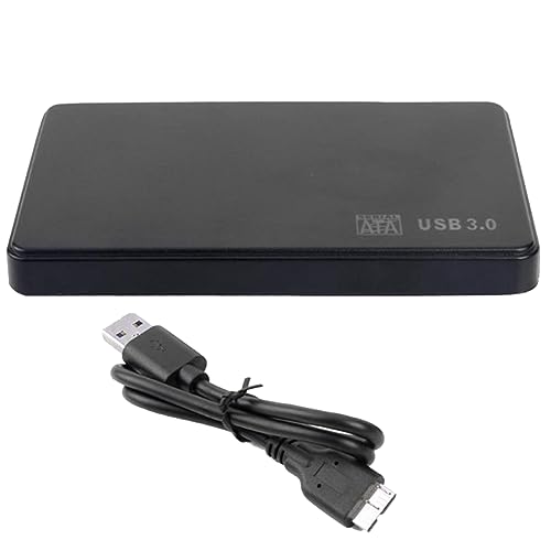 Kueohse SATA-Zu-USB-3.0-Solid-State-Gehäuse, Mobile Festplattenkassette, Schwarzer Kunststoff, 2,5, mit USB3.0/2.0-Kabel für Externe HDD-SSD-Speicher Kueohse SATA-Zu-USB-3.0-Solid-State-Gehäuse, Mobile Festplattenkassette, Schwarzer Kunststoff, 2,5, mit USB3.0/2.0-Kabel für Externe HDD-SSD-Speicher von Kueohse