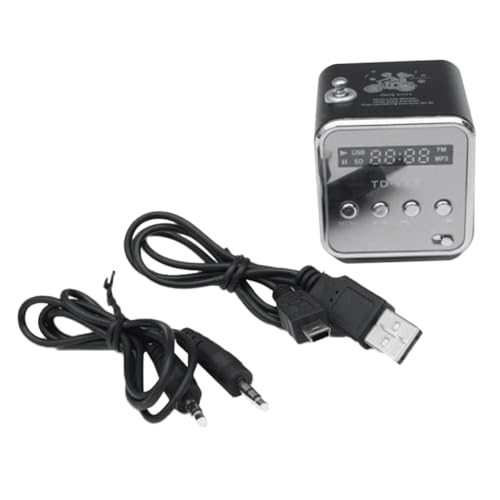 Kueohse TD-V26 Digitaler Tragbarer Mini-FM-Radioempfänger LED-Lautsprecher Kabelloser Lautsprecher MP3-Unterstützung SD/TF-Karte Schwarz Kueohse TD-V26 Digitaler Tragbarer Mini-FM-Radioempfänger LED-Lautsprecher Kabelloser Lautsprecher MP3-Unterstützung SD/TF-Karte Schwarz von Kueohse
