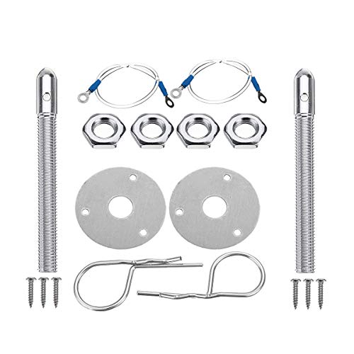 Kueohse Universal Halterung Motor Haube Pin Lock Latch Kit Rennen Sport Wagen Legierung Silber Kueohse Universal Halterung Motor Haube Pin Lock Latch Kit Rennen Sport Wagen Legierung Silber von Kueohse