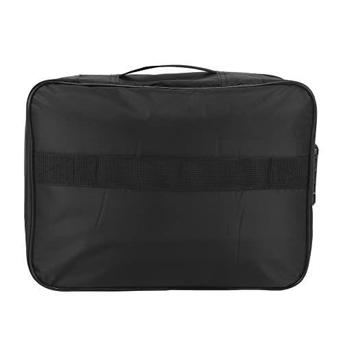 Kueohse Wichtiger Akten Halter, Dokumenten Organizer Box, Wasserdichte Oxford Dokumenten Aufbewahrung Tasche mit Sicher Code Schloss (Schwarz) von Kueohse