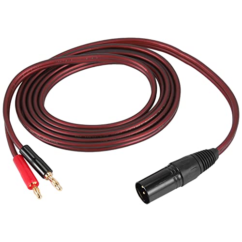 Kueohse XLR-Auf-Bananen-Lautsprecherkabel, 3-Poliger XLR-Stecker auf Bananenstecker, Audiokabel, Vergoldeter 4-Mm-Stecker auf XLR3 Pro HiFi Kueohse XLR-Auf-Bananen-Lautsprecherkabel, 3-Poliger XLR-Stecker auf Bananenstecker, Audiokabel, Vergoldeter 4-Mm-Stecker auf XLR3 Pro HiFi von Kueohse